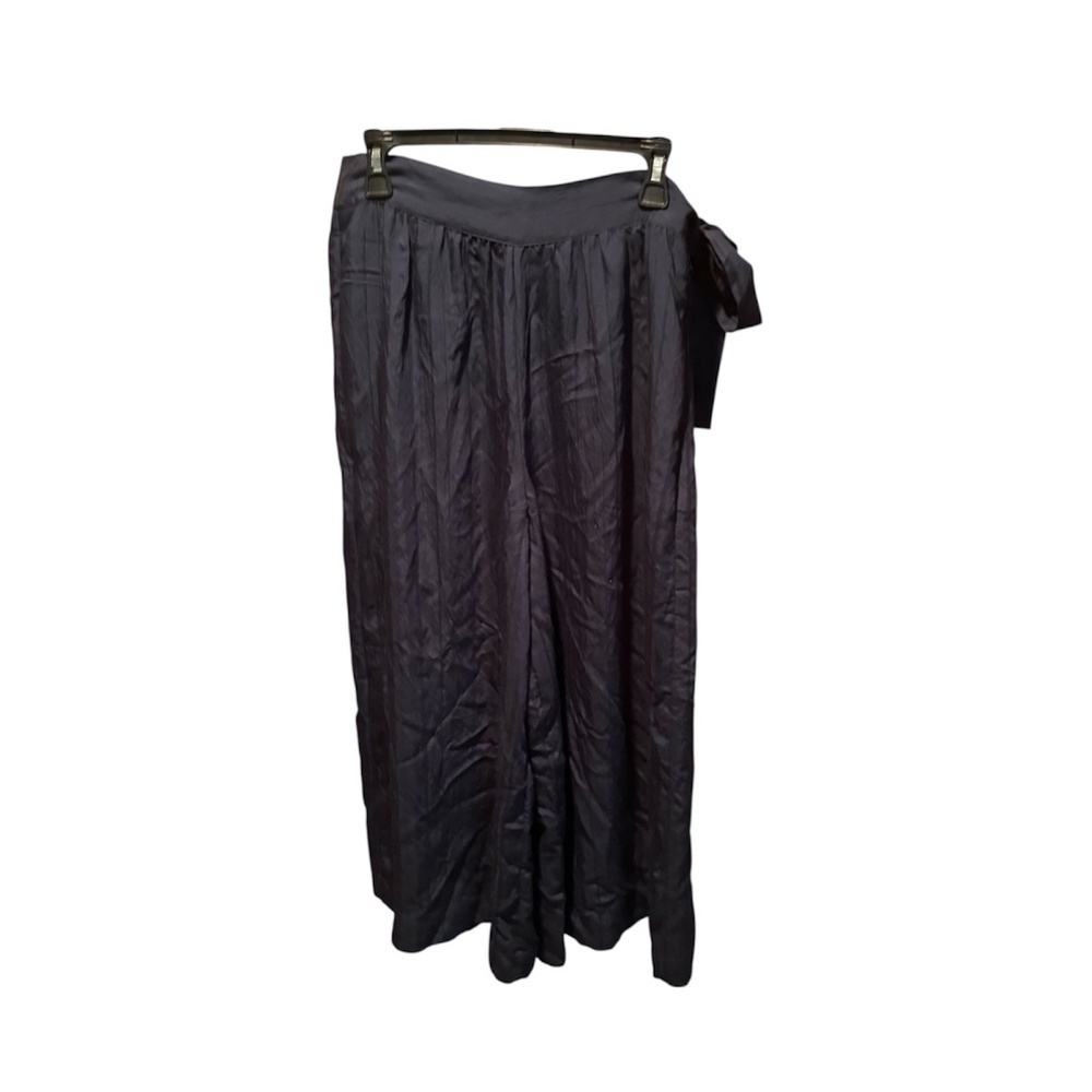 Vince Wide Leg Culotte Pants with Side Tie Navy Size 6